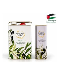 Palestine Green Gold Extra Virgin Olive Oil 2-liter, Cold Press Early Harvest