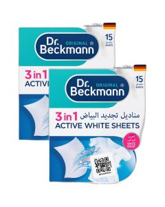 Active White Sheets 15 Pcs Pack of 2
