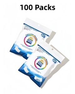 100 Packs Color Catcher Sheets Fragrance-Free Dye Absorbing Laundry Sheets Prevent Color Bleeding and Smearing for All Fabrics Ideal for Home and School Use