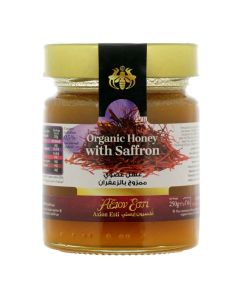 Axion Esti Organic Honey with Saffron 250g / Raw Greek Superfood Honey / Premium Wellness Blend
