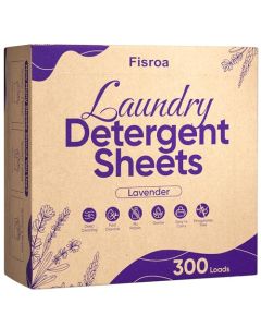 Lavender Laundry Detergent Sheets Travel Ecofriendly 300 Loads Fisroa Clothes Washing Detergent Sheets PlasticFree Washer Strips Liquidless Laundry Strips Tablet