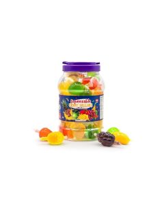 Fruit Squeezable Jellies 40 Count Jar Tik Tok Candy Fun Jelly Treat in Assorted Fruit Flavors Mango Strawberry Apple Pineapple Grape Gelatin Free