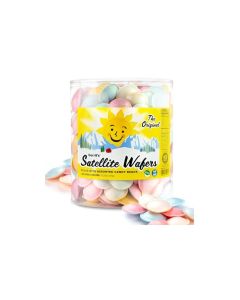 Gerrits Satellite Wafers Candy Pack of 300 Filled with Assorted Beads Light Crispy and Nostalgic Flying Saucer Candy Wafers