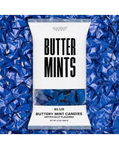 Candy Envy Blue Wrapped Buttermints 13 oz Bag 100 Individually Wrapped Candy Mints