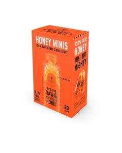 Nature Nate's Honey Minis - Single-Serve 100% Pure, Raw & Unfiltered Honey – 0.49oz Packets, 20ct Box