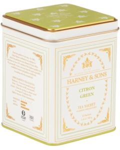 Harney Sons Citron Green Tea White 20 Count Pack of 1