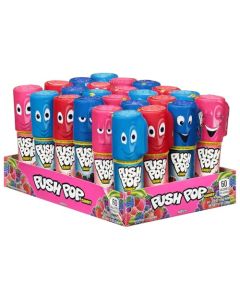Push Pop Candy Lollipops Individually Wrapped Variety Candy Party Pack 24 Count Lollipops in Assorted Fruity Flavors Fun Candy for Gifts Celebrations Party Favors Gift Baskets Birthdays