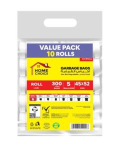 5 Gallons, Bio-degradable Garbage Bags Rolls, Size 45x52 cm, Pack of 300 Trash Bags ( 30 Trash Bags x 10 Rolls), Bundle Pack, Value Pack