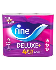 Toilet Paper 140 Sheets 4 Ply Pack of 9 Rolls