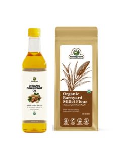 HG Organic Groundnut Oil + HG Organic Barnyard Millet Flour ( Samwa Atta )( 2 Pack )