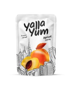 YallaYum Freeze-Dried Apricot, 40g / 100% Fruit, Non-GMO, No Added Sugar, Gluten-Free,No Additives Added, Vegan, Made From 368g Fresh Apricot / Healthy Snack for On-the-Go
