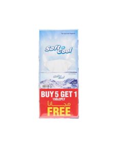 Soft n Cool Facial Tissue 200 Sheets x 2 Ply, Pack of 5 + 1 Free, Premium Soft & Absorbent Tissue Paper for Home & Office
