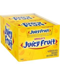 Wrigley's Juicy Fruit Chewing Gum - 150 Sticks in 10 Packs of 15