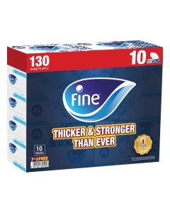 Fine Classic Facial Tissue 130x2ply Pack Of 10