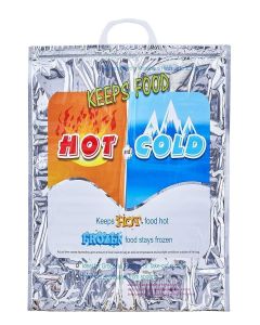 RUDRO IMPEX Hot and Cold Bag for Food Storage, Reusable Thermal Bag,Aluminium Foil Bag (3 Layer Protection, Size - 50 x 52 cm) (Pack of 3)