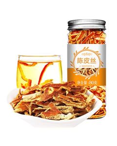 JTEDZI Dried Tangerine Peel Strip 80g/2.82oz, Dried Orange Peel Herbal Tea, Dried Mandarin Oranges, Chen Pi Si é™ˆçš®ä¸ Fruit Orange Peel Strips Citrus Peel All Natural Chinese Seasoning