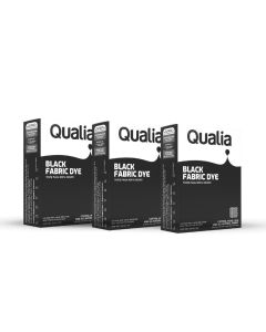 Qualia All Purpose Powder Fabric Dye Easy to Use Dye for Natural Fabrics Cotton Wool Silk Wood Linen Ultra Concentrated Colors Black 3 Pack