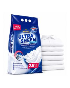 2.5kg Laundry Detergent Powder for White Clothes - Blue Laundry Washing Powder for Front & Top Load Automatic Washing Machines - Rapid Dissolving Formula, Ocean Fresh Scent