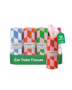 Bamboo 3 Ply Facial Tissues Tubes 50 Sheets