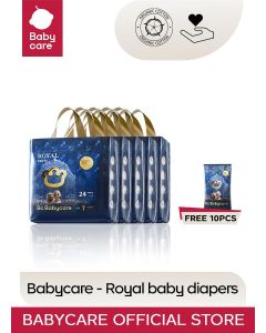 Babycare - Royal Baby Diaper Pants - Size 7 - 17 kg Plus - Pack of 5 - 24 Pcs + Free 10 Pcs