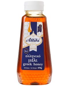 Attiki Pure Greek Honey with Thyme Wild Flowers and Herbs Perfect for Baking Cooking Lemonade and Tea 1658 oz 470 grams Bottle