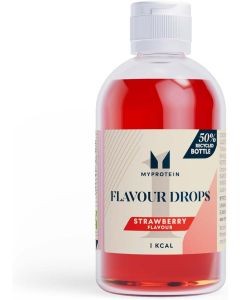 Myprotein FlavDrops Liquid Sweetener Natural Flavour Enhancer for Protein Oats Coffee More SugarFree Easy to Mix Strawberry 50 ml