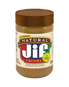 Jif Natural Creamy Peanut Butter 28 oz Jar 10 Count Case