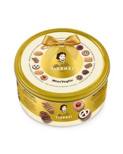 Matilde Vicenzi Minivoglie Butter Cookies Tin Italian Pastry Assortment Traditional Holiday Cookie Gift for Fathers Day Teacher Appreciation Birthday 500 g