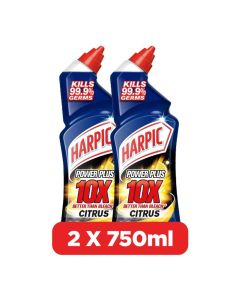 Harpic Citrus Toilet Cleaner, 750ml x 2
