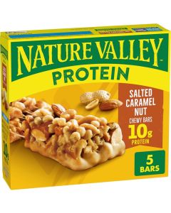 Nature Valley Protein Chewy Bars - Gluten Free Salted Caramel Nut - 5 Count