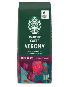 Starbucks Whole Bean Coffee, Dark Roast Coffee, Caffè Verona, 100% Arabica, 1 bag (18 oz)