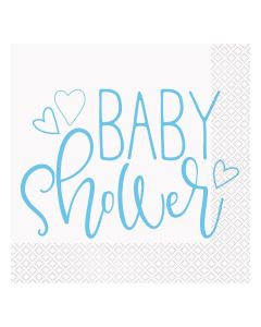 Blue Hearts Luncheon Napkins
