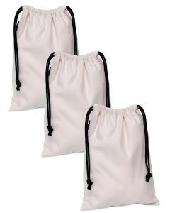 Metsi Cotton Muslin Storage Bag for Vegetables and Fruits - 100% Organic, Washable & Reusable Produce Bags with Drawstring, Eco-Friendly Kitchen Fridge Organizer, 9"x11", Pack of 3