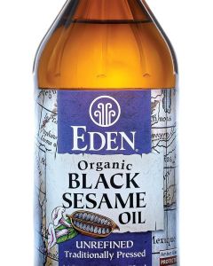 Eden Organic Black Sesame Oil, Unrefined, 16 oz Amber Glass Bottle