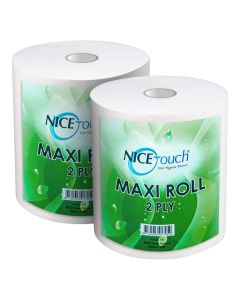 2 Ply Paper Towel Kitchen Roll 1500 Sheets - Contains 2 650g Packs of 775 Diamond Embossed sheets- Higher absorbency & Ultra soft