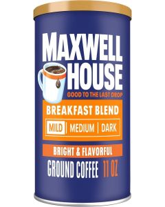 Maxwell House Breakfast Blend Ground Coffee, 11 oz Can