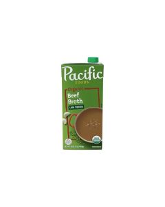 Pacific Foods Low Sodium Organic Beef Broth 32 oz Carton