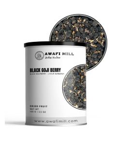 AWAFI MILL Black Goji Berries 100g / Dried Black Wolfberry / Deep Purple Fruit Soak