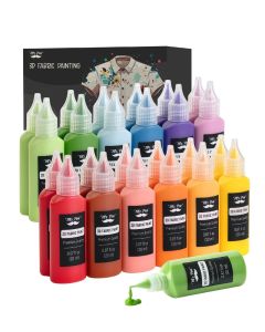 Mr Pen 3D Fabric Paint Set 24 Pcs 067 Oz Permanent Fabric Paint for Clothes Clothing T Shirt 3D