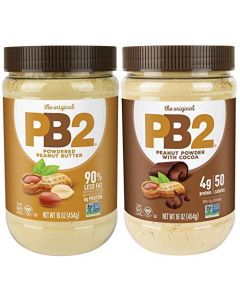 PB2 Powdered Peanut Butter Bundle Original PB2 and Cocoa PB2 Peanut Butter Powder Two 16oz Jars