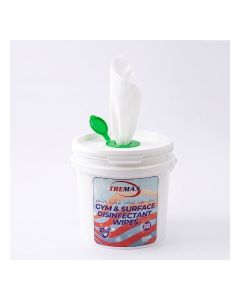 Tremax Disinfectant Wipes 300 Sheets – Antibacterial Gym & Surface Cleaning Wipes, Non-Alcoholic, Reclosable Bucket