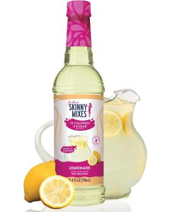 Jordan's Skinny Mixes Sugar Free Lemonade Syrup Concentrate, 25.4 Fl Oz - Low Calorie Drink Mix for Iced Tea and Lemonade