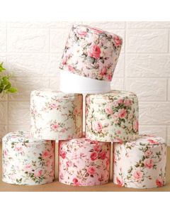 Hoolerry 6 Pcs Decorative Toilet Paper Roll Cover Fit regular Roll Within 43 x 51 Reusable Felt Fabric Toilet Tissue Holder Tissue Paper Cover Wrap for women Bathroom Decor Hotel GiftRose