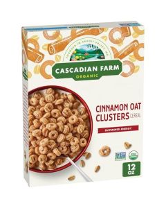 Cascadian Farm Organic Cinnamon Oat Clusters Cereal Made with Whole Grain NonGMO 15 oz