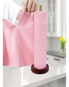 AACHEN Microfiber Reusable,Towel Roll-2000 Times Washable/Soft & Highly Absorbent/Better Alternative to Dishcloth, Kitchen,Roll,Paper Towel/Wipes for Home Cleaning/20 Sheets Pink Colour, Pack of 1