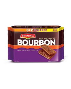 Britannia Bourbon Cream Biscuits Pack Of 6+2 Free 800gm