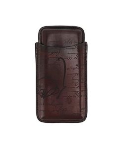 Glomora Elegant Leather Cigar Case Portable and Breathable Travel Companion for Cigar Aficionados