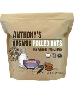 Anthony's Organic Rolled Oats 1.4kg - Gluten Free, Non-GMO, Old Fashioned Whole Grain