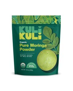 Kuli Kuli Moringa Oleifera Organic Leaf Powder Green Smoothie 100 Pure USDA Certified NonGMO Moringa Powder Great with Smoothies Tea and Food Single Pack 106 oz