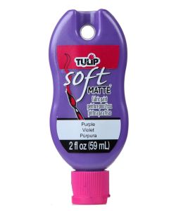 Tulip Soft Fabric Paint Washable Stays Soft and Flexible Permanent Paint for Light and Dark Fabrics 2 fl oz Purple